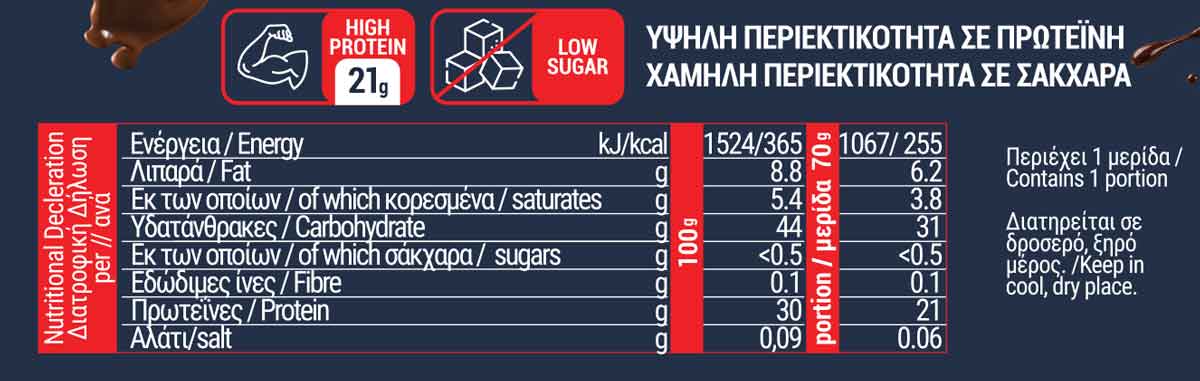 Nutri-MX Protein Bar 70g (Μπάρα Πρωτεΐνης 70γρ) - Image 6